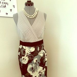 Day to Evening Dress Grey/Black Chiffon and Satin